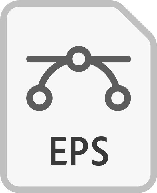 EPS file format icon representing vector graphics for print and scalable designs.