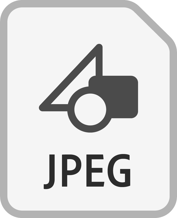 JPEG file format icon illustrating digital graphics and photos.